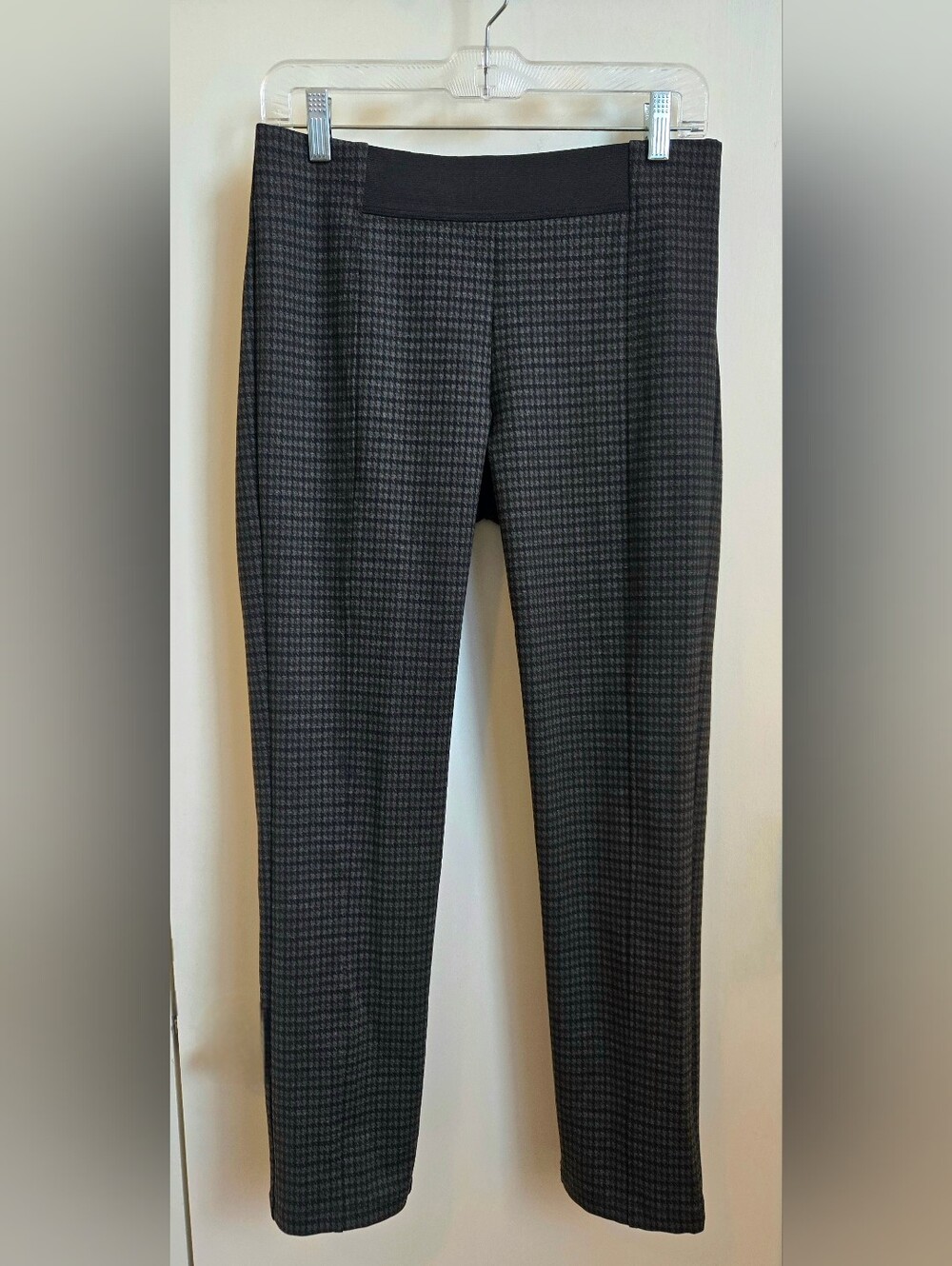 Elliot Lauren Houndstooth Pull-On Dark Academia Ankle Pants
